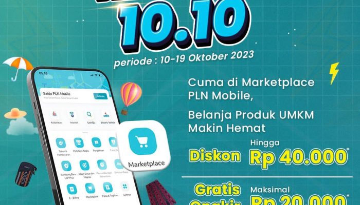 Yuk Siap-Siap Check-Out! Harbolnas di PLN Mobile 10.10 Gratis Ongkir Produk UMKM