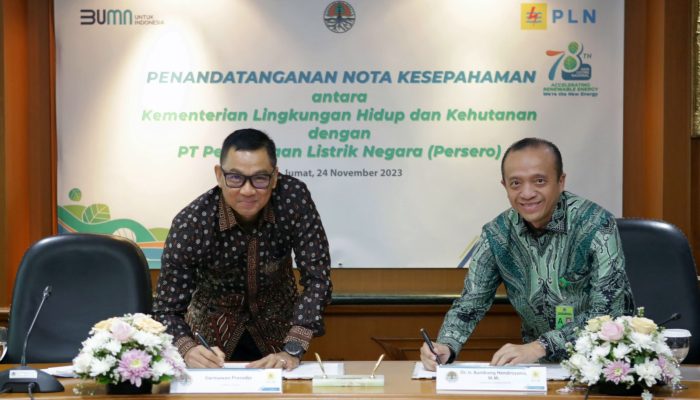 PLN – KLHK Teken MOU Kolaborasi Tingkatkan Penggunaan Energi Terbarukan