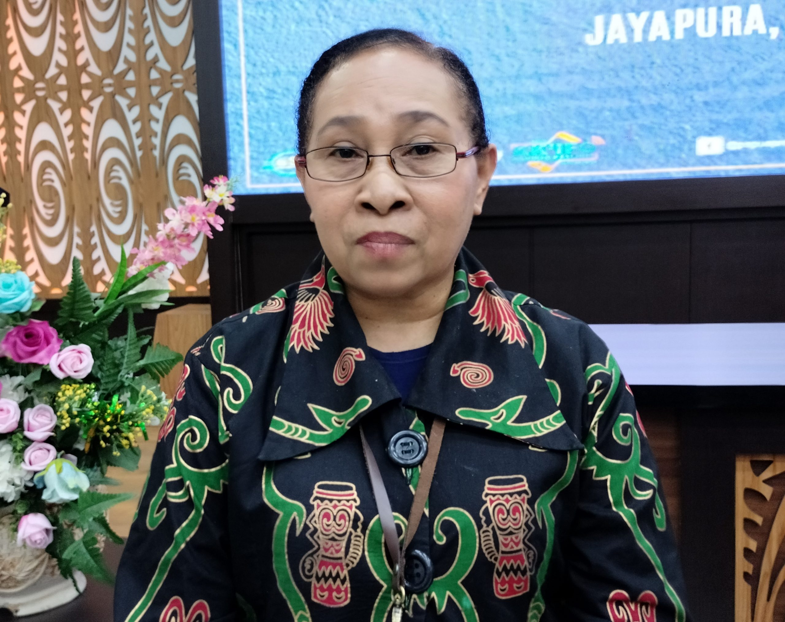 Kepala BPS Provinsi Papua, Adriana Helena Carolina. ( Foto : Muhammad Kasim )