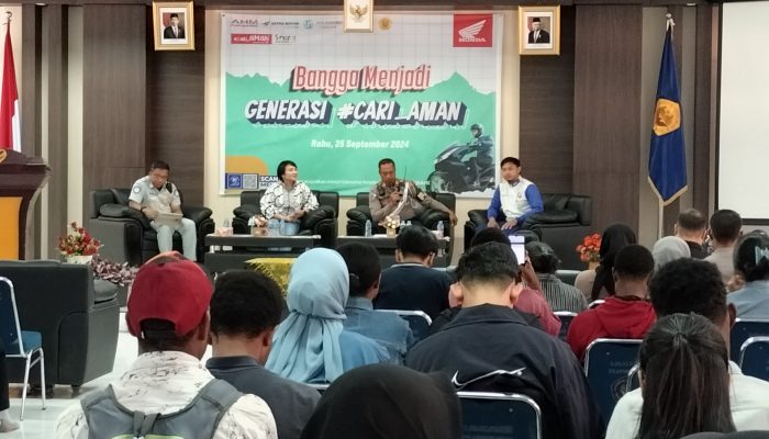 Seratusan Mahasiswa Uncen Ikut Seminar Safety Riding digelar Astra Motor Papua
