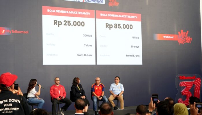 Telkomsel dan TVRI Luncurkan Bola Gembira MAXStream TV, Harga Mulai Rp25 Ribu