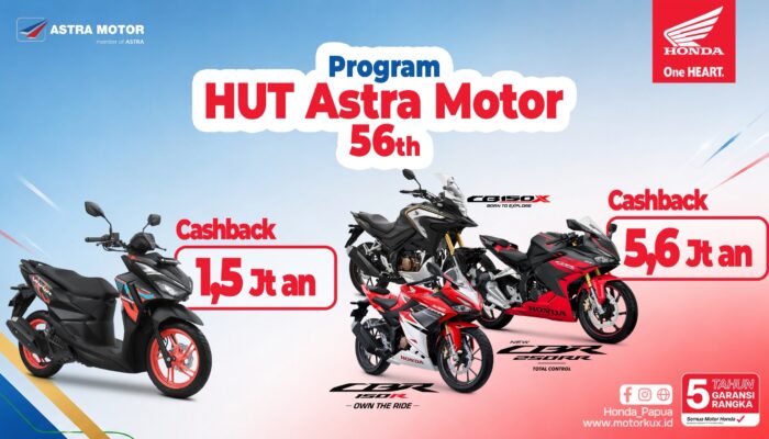 HUT ke-56, Astra Motor Papua Tebar Promo Spesial Motor Honda
