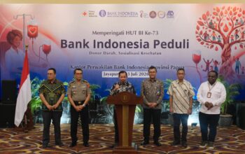 HUT ke 73 BI, Aksi Donor Darah BI Papua Kumpulkan 591 Kantong